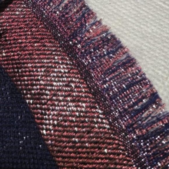 CHANEL CC Logo LARGE Cashmere Silk Metallic Shawl - Picture 11 of 14